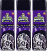 Cristal Products Untouchable Tire Finish bottle delivers a glossy, long-lasting wet look.