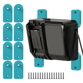Crivnhar Makita DC18RC charger mounted in open-frame wall mount for better cooling