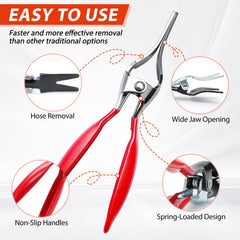 Crizendo flat hose clamp pliers with swivel tips