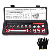 Crizendo Serpentine Belt Tool Kit case with organized storage for fast belt tasks