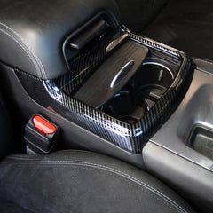Crosselec red carbon fiber cup holder cover for Chrysler 300 adds a cohesive interior accent