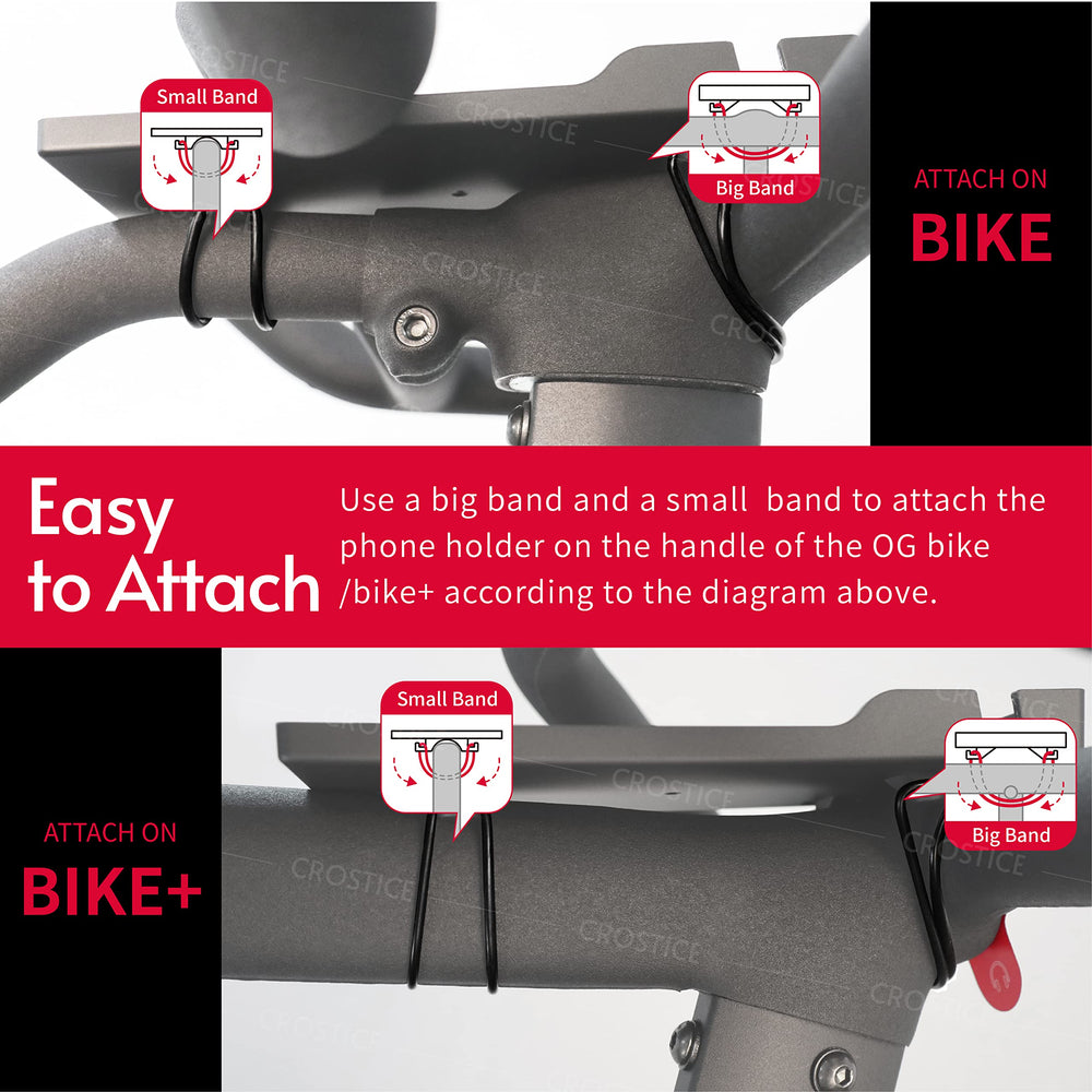 Easy installation on Bike Plus demonstrates universal fit and quick adjustability.