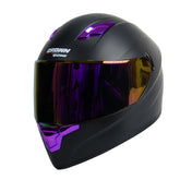 Crown Racing full-face helmet in purple design, ideal for bold street rides.