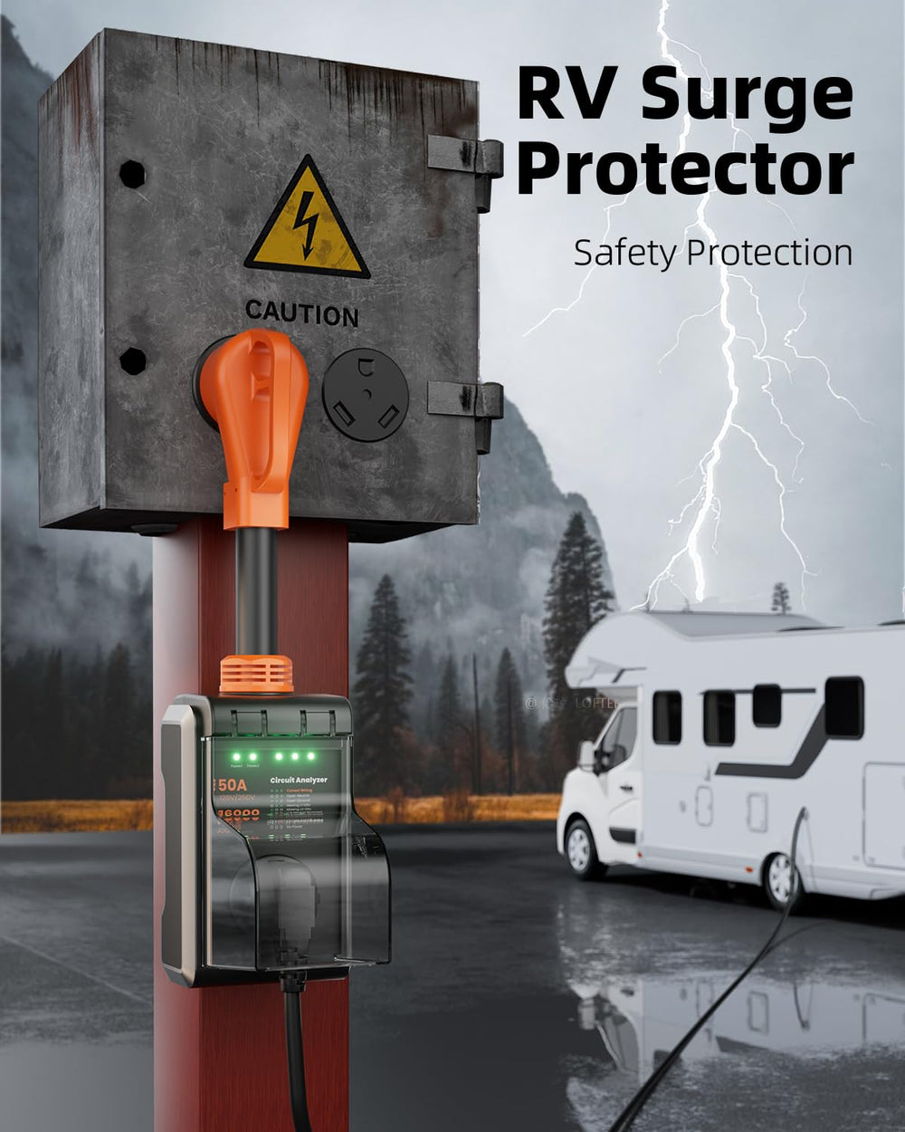 CRTBETLIF rugged waterproof cover protects the unit in rain and dust.