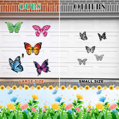 Crtiin butterfly magnets on window decor add a cheerful touch to light spaces.