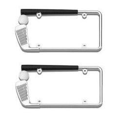 Cruiser Accessories golf license frame with chrome finish for 6x12 plates that fits front and rear