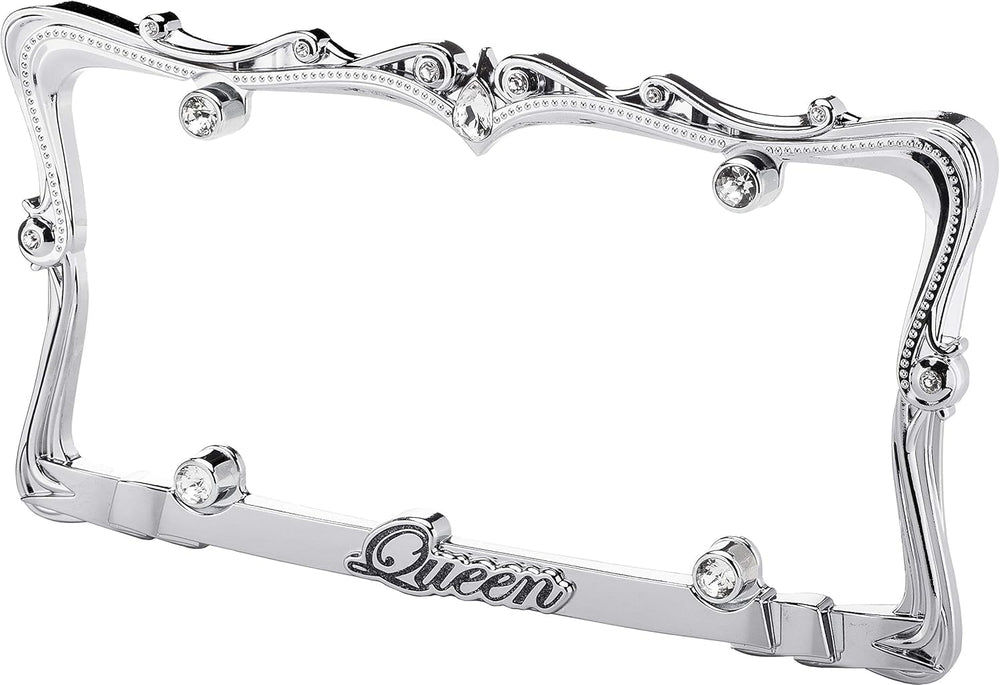 Cruiser Accessories Queen frame crystal-bling with nine glass crystals for subtle luxury.