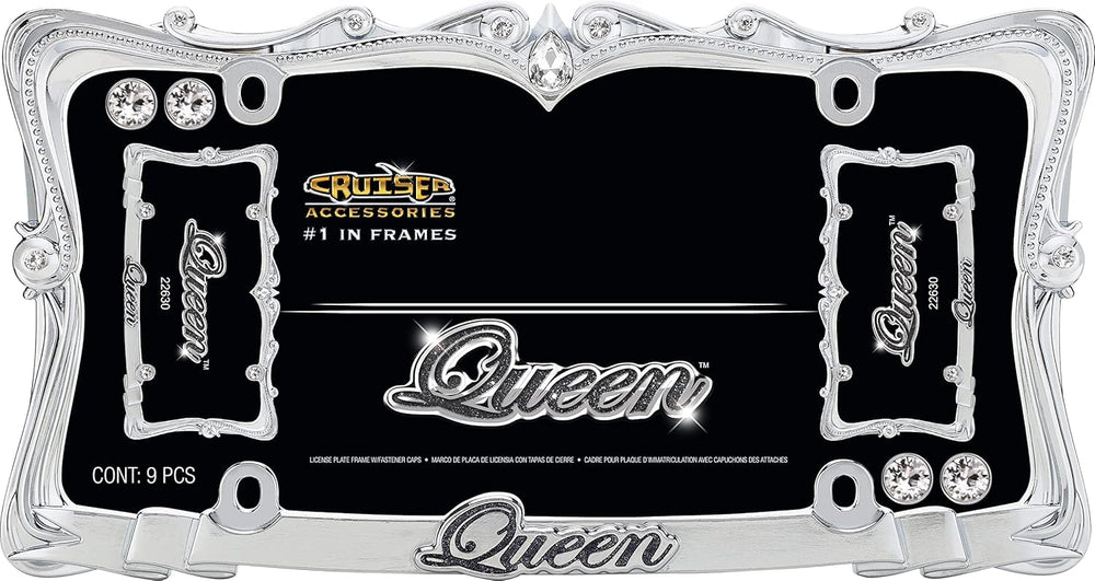 Cruiser Accessories Queen frame shows chrome finish for durability and bold shine.