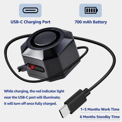 Cruxer IP65 waterproof design protects the alarm in rain and dust.