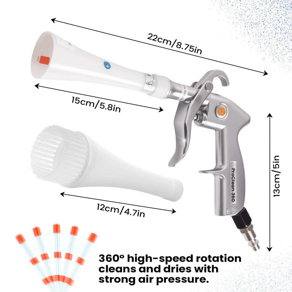 CrysGuard ProClean 360 quick-connect setup with standard compressor.