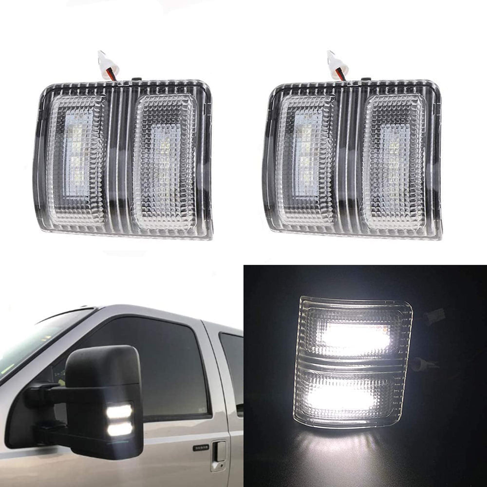 csslyzl clear lens white LED driver-side mirror marker light for Ford F-series, improves visibility
