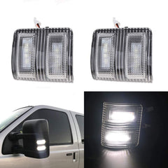 csslyzl clear lens white LED driver-side mirror marker light for Ford F-series, improves visibility