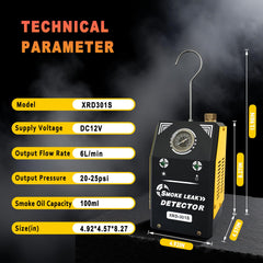Csttler EVAP smoke machine in-use under the hood for proactive checks.