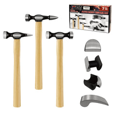 C&T Auto Body Repair Kit 7-piece bumping hammer for precise dent removal on panels