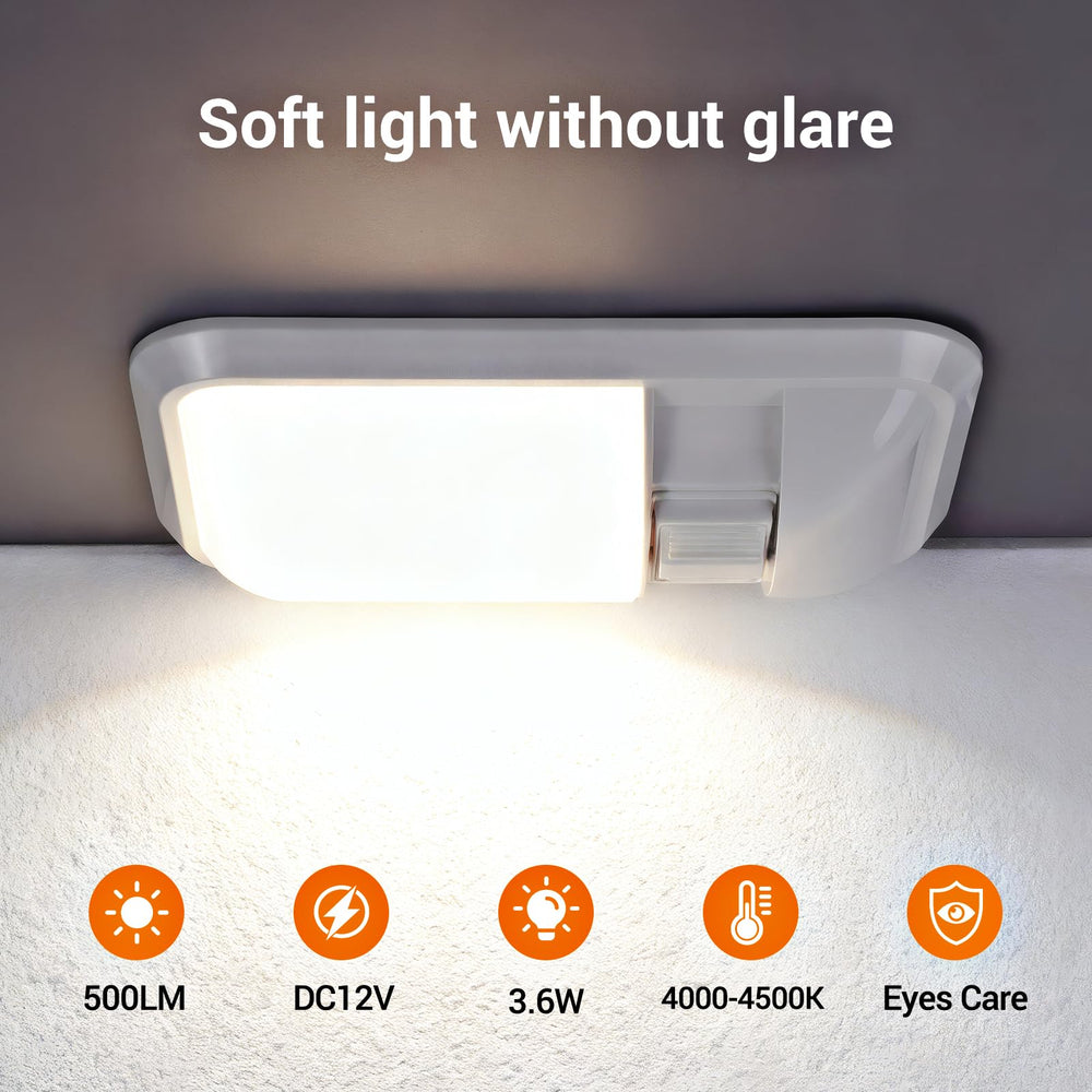 CT CAPETRONIX ceiling dome LED light with switch for easy on/off control.