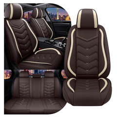 CTDS Civic seat cover front view highlights premium leather texture and reinforced protection.