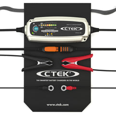 CTEK 4.3 test-charge side panel shows intuitive controls for quick setup.