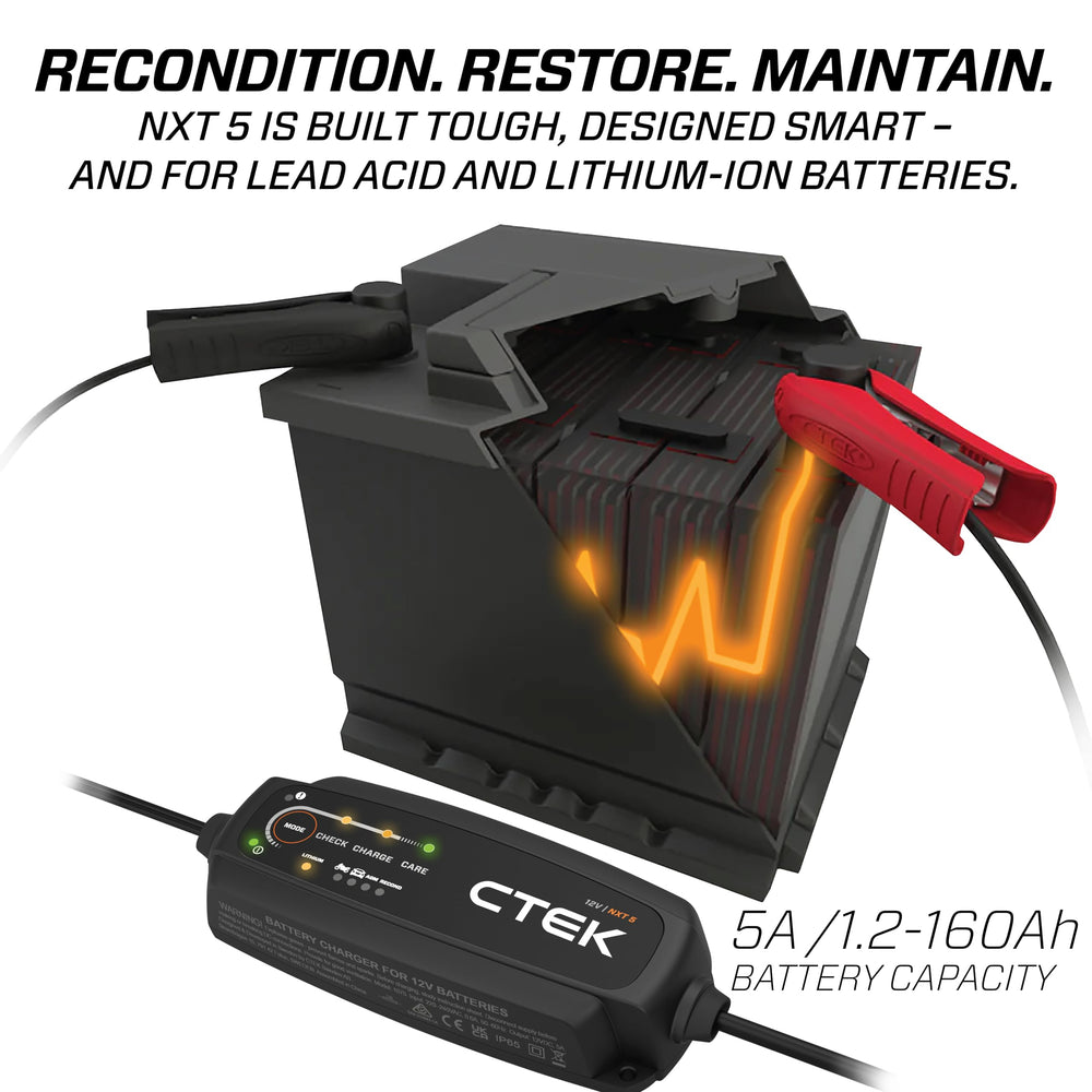 CTEK 40-658 NXT5 rugged IP65 housing for harsh environments.