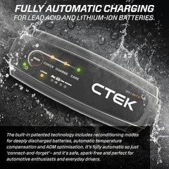 CTEK 40-658 NXT5 automatic temperature compensation for varied climates.
