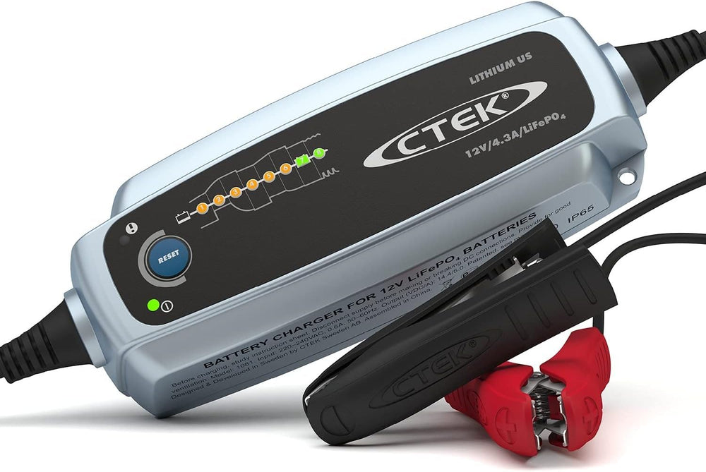 CTEK 56-926 Lithium US front view showing safe LiFePO4 charging and maintenance