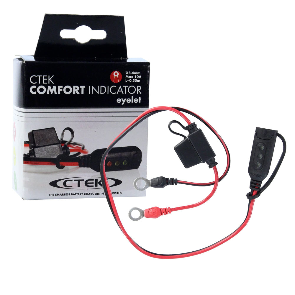 CTEK Indicator Eyelet M8 LED indicator shows battery charge status for quick checks.