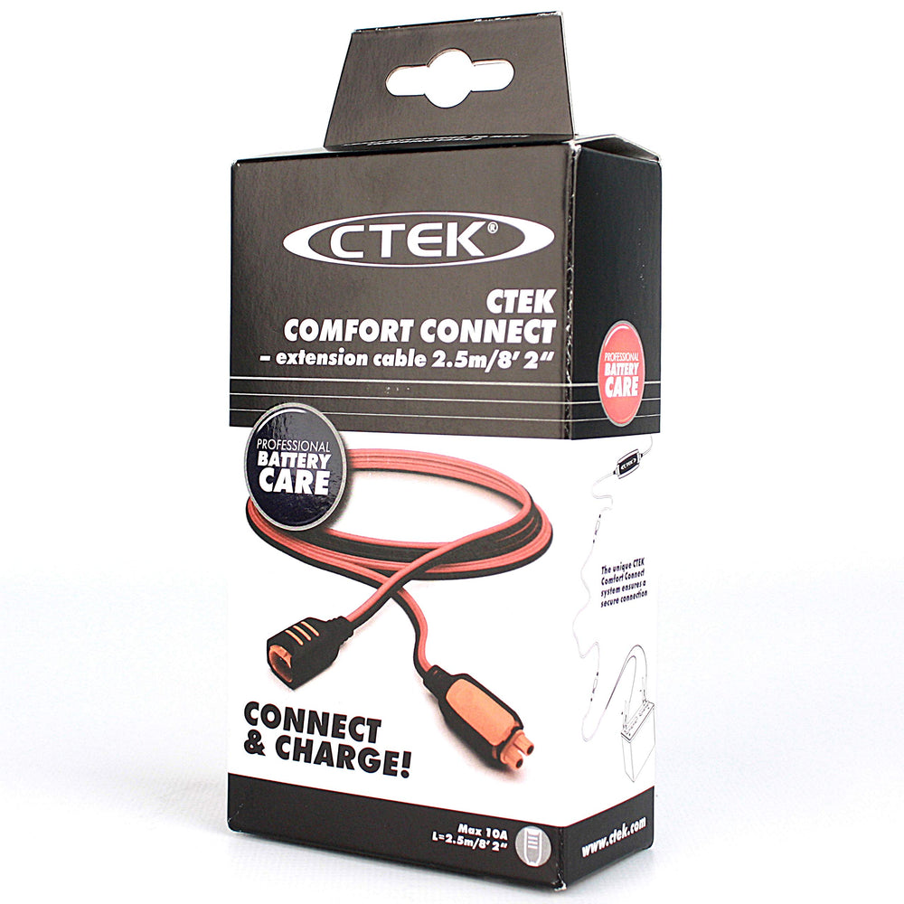 CTEK universal-fit extension supports multiple chargers for flexible setup.