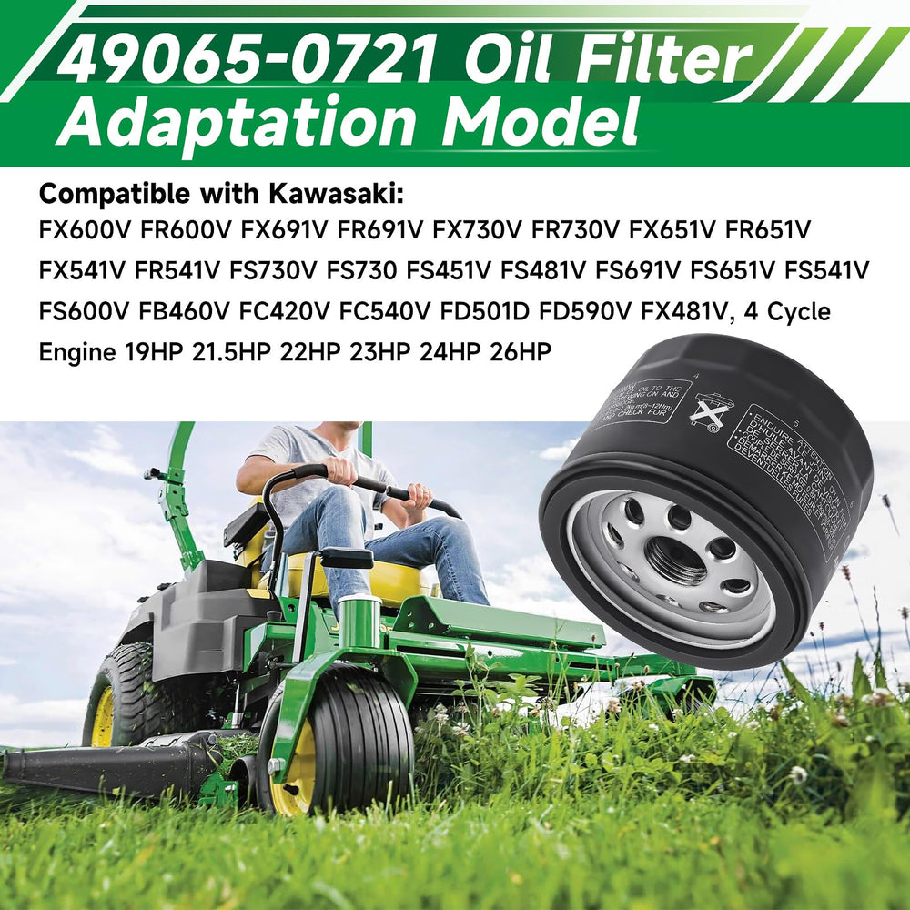CTLLKG 49065-0721 oil filter label lists compatible models clearly