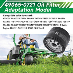 CTLLKG 49065-0721 oil filter label lists compatible models clearly