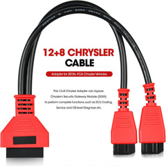 CTobd four-step connection guidance for 12+8 cable setup.