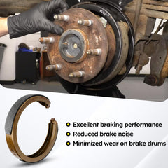 C-Tzu rear brake shoes close-up material highlighting high-quality organic lining.