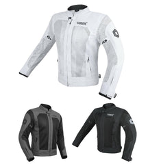 CUBER hi-vis breathable mesh jacket front view showing airflow for cooler rides
