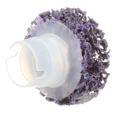 Cubitron Scotch-Brite Roloc Pro Disc close-up with silicon carbide abrasive for rust removal.