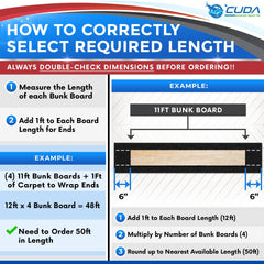 Cuda Powersports bunk carpet protecting hull during loading and transport.