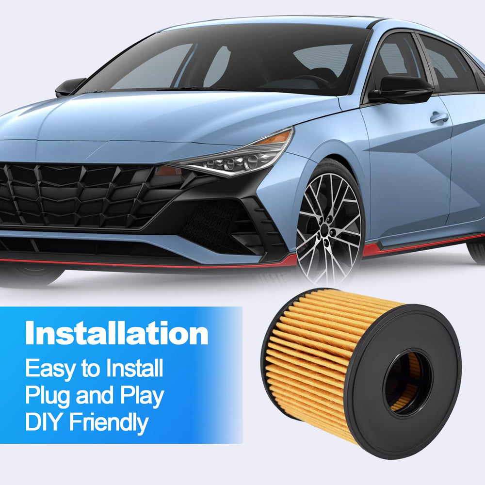 CULMKARI engine oil filter compatible with Hyundai Elantra and Sonata 2.0L hybrids.