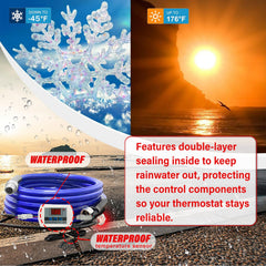 Cupohus freeze protection supports winter camping with cold-weather water flow.