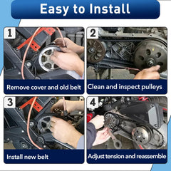 CuraceQ GT4 belt is easy to install with no lubrication or re-tensioning required.