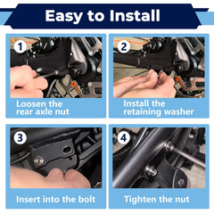 CuraceQ kickstand installation with included tools for easy setup.