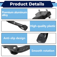 CuraceQ kickstand highlights durable aluminum alloy construction for daily riding.