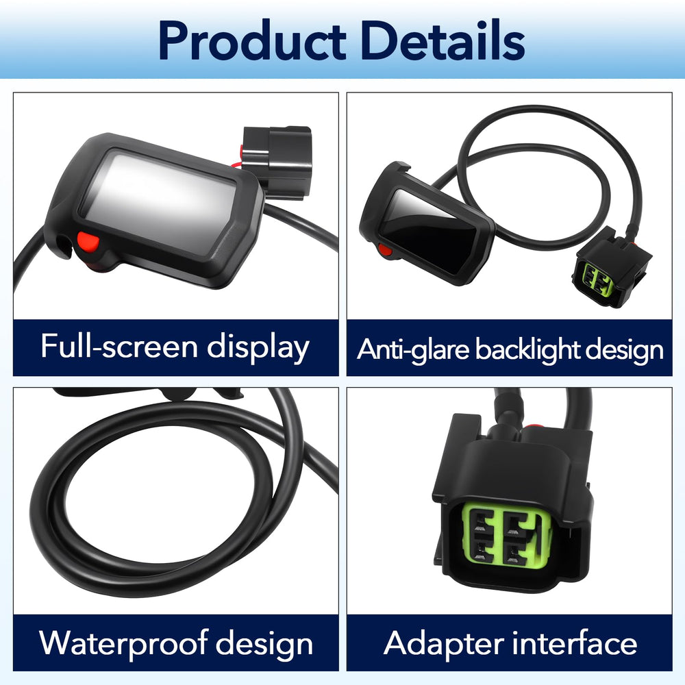 CuraceQ Surron large-digit readout enables instant data recognition on the move.