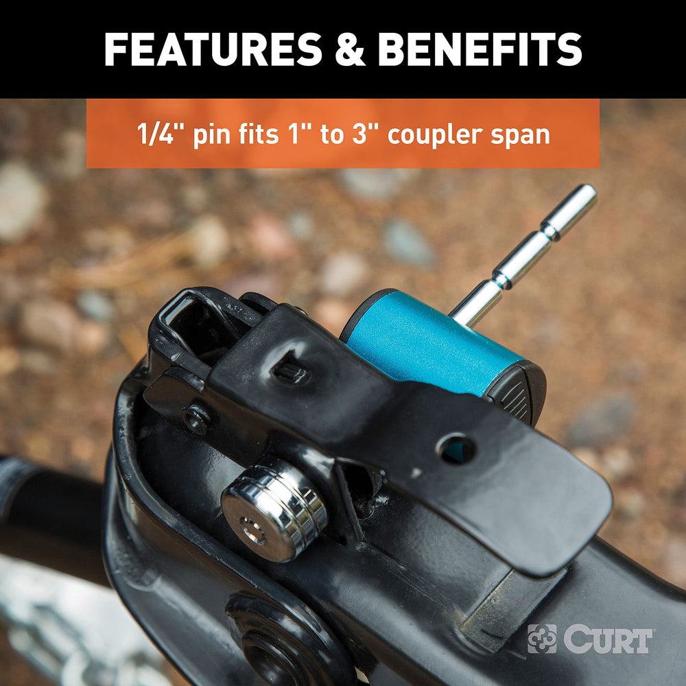 1/4-inch pin diameter fits latch-type couplers from 1 to 3 inches.