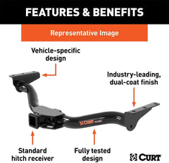 CURT 13392 vehicle-specific fit on Jeep Wrangler JK/JL for precise mounting.