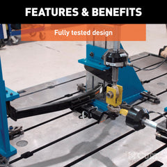 Weight-distribution compatible for level towing with heavy trailers.