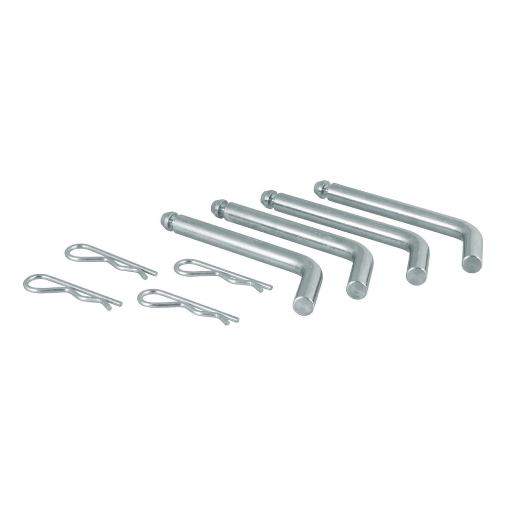 CURT 16902 pins and clips installed on 5th wheel base rails for secure hitch attachment.