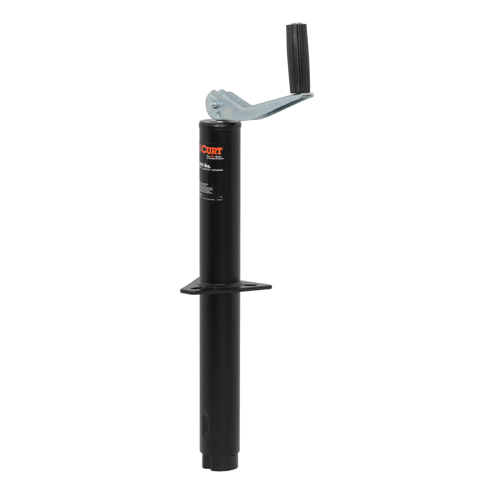 CURT 28250 top-wind A-frame jack ready for trailer use, with reliable lifting.