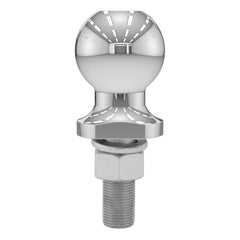 CURT 40018 chrome trailer hitch ball mounted on a hitch ball mount in use.