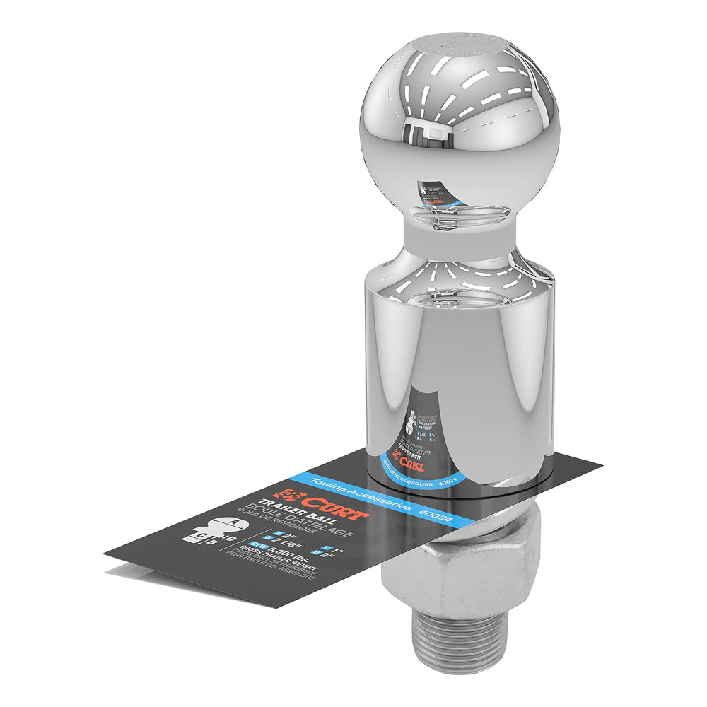 CURT 40034 with hex nut and washer for secure mounting.