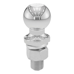CURT 40038 chrome trailer hitch ball with 2-inch diameter for strong towing.