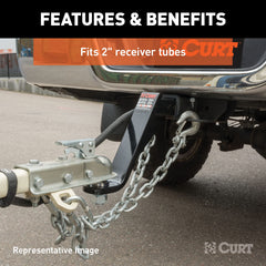 CURT 45090 8-inch drop configuration for level towing