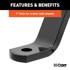 Welded CNC construction of CURT 45090 ball mount