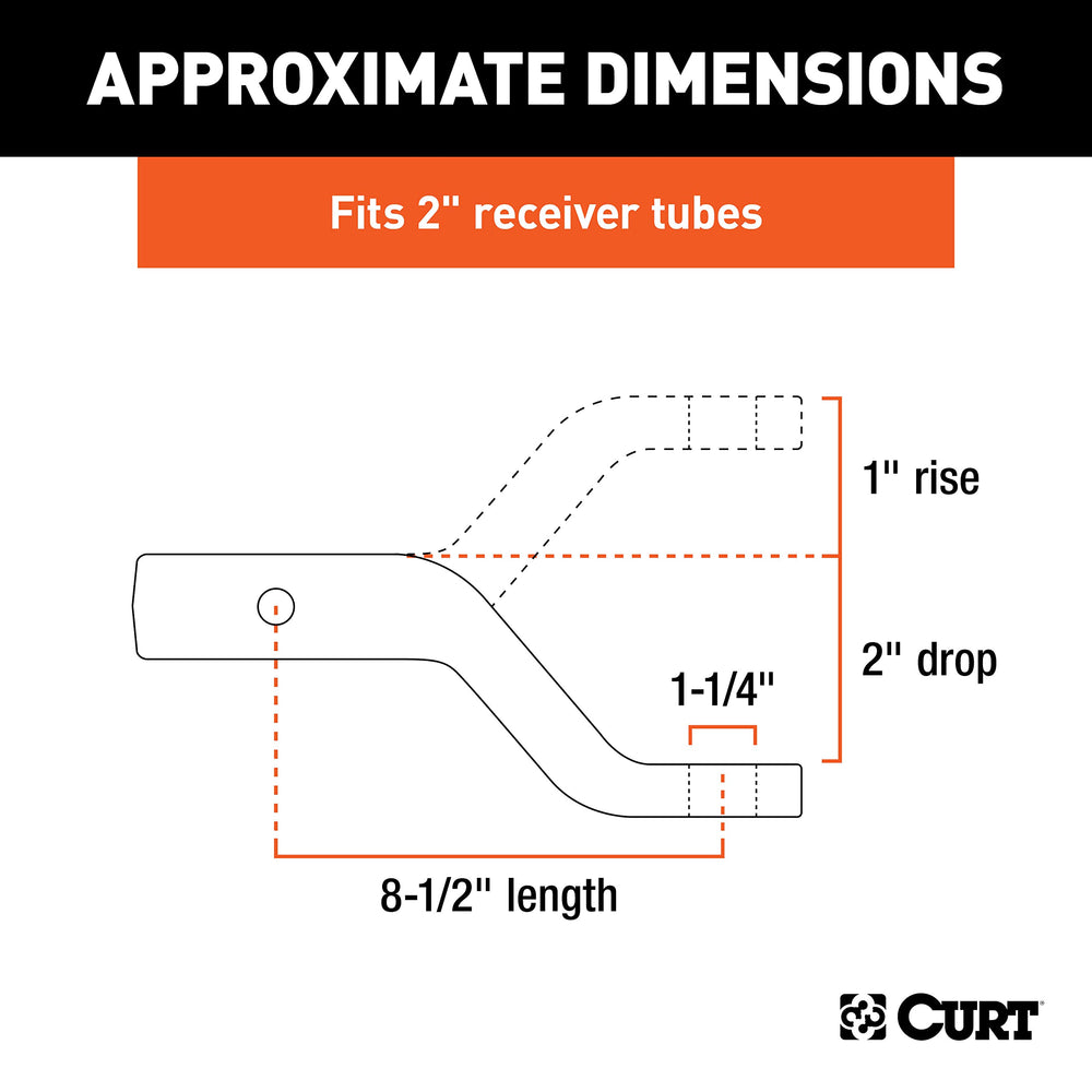 CURT 45340 ball hole 1-1/4in close-up for hitch compatibility
